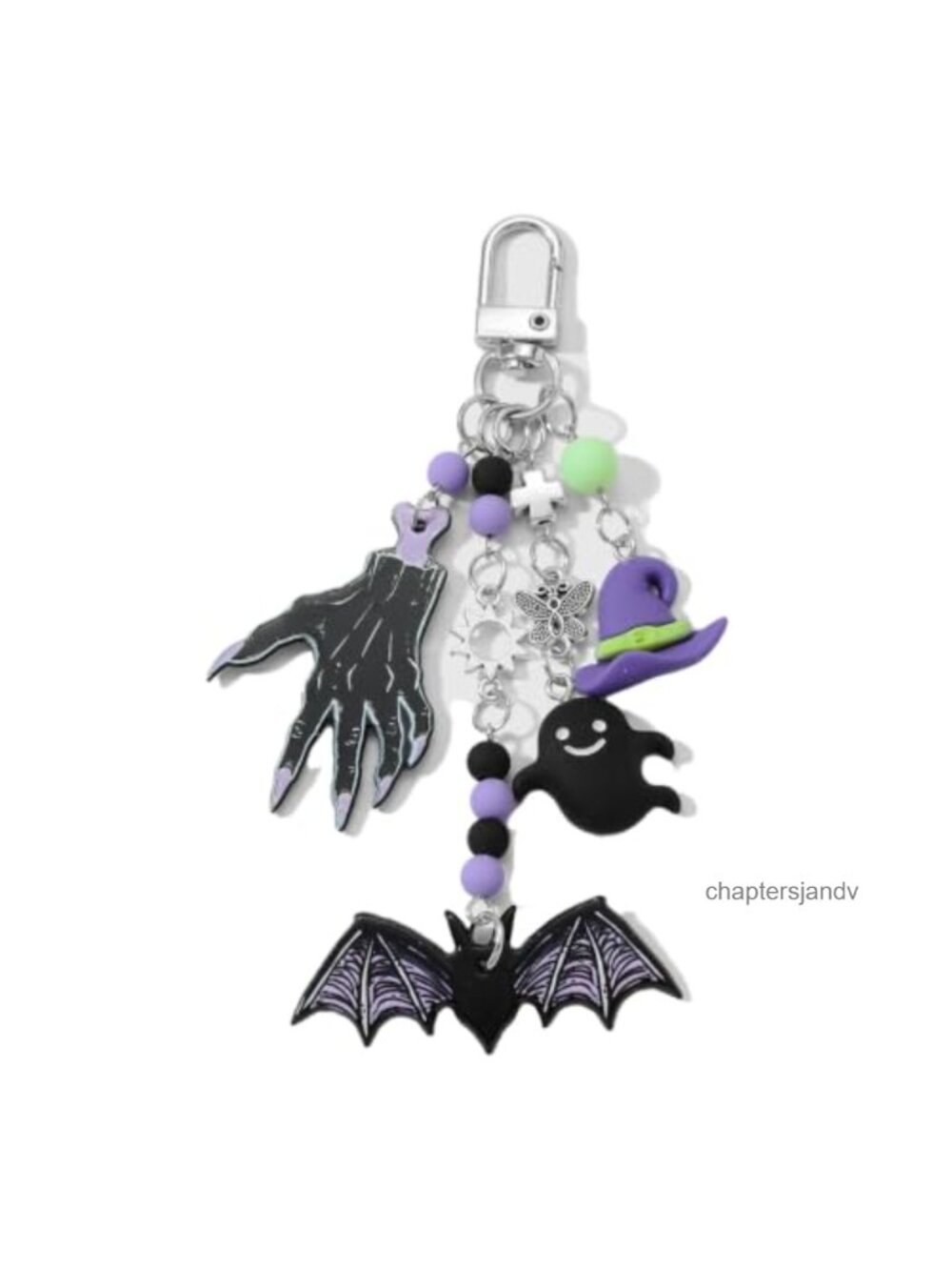 Halloween Keychain Bag Charm Bat Ghost Punk Purse Accessory